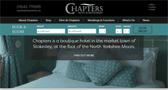 Desktop Screenshot of chaptershotel.co.uk